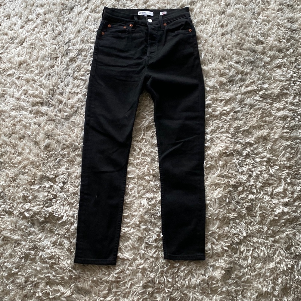 Re/Done Black High waisted skinny jeans